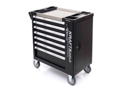 Kraft&Dele KD1070, Dílenský vozík na nářadí | 7 zásuvek | černý