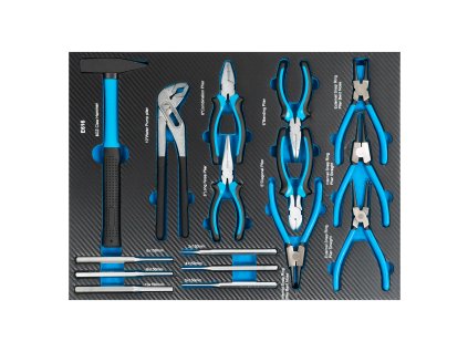 MB-TCI-106, Vložka do dílenského vozíku 3/3 | sada kladiv, kleští a vyrážečů