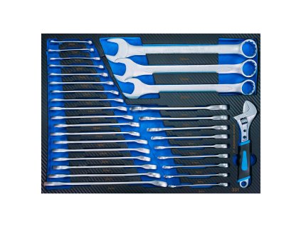 MB-TCI-603, Vložka do dílenského vozíku 3/3 | sada očkoplochých a ráčnových klíčů