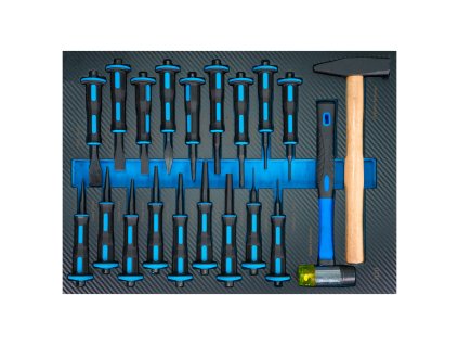 MB-TCI-607, Vložka do dílenského vozíku 3/3 | sada důlčíků, sekáčů a vyrážečů