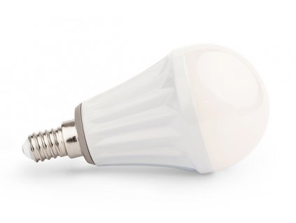 Hliníková LED žárovka E14 bílá teplá 8W 18 SMD 5730H