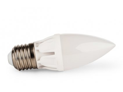 LED žárovka E27 bílá teplá 8W C37