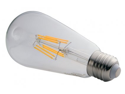 LED žárovka E27 filament průhledná bílá teplá 14W
