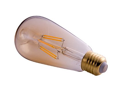 LED žárovka E27 ST64 filament X8 průhledná bílá teplá 8W