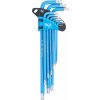 BGS 35105, Sada zahnutých klíčů | T-profil (pro Torx) / T-profil (pro Torx) s otvorem T10 - T50 | 9dílná