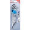 BGS 794, Sada zahnutých klíčů | velmi dlouhé | T-profil (pro Torx) s otvorem T10 - T50 | 9dílná