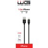 WG Datový kabel USB-A_Lightning, 2,4 A, černý, 100 cm