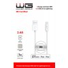 WG Datový kabel USB-A_Lightning MFI, 2,4 A, bílý, 100 cm