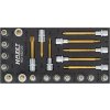 HAZET 163-492/22, Sada nástrčných hlavic TORX® s čtyřhranem 1/2" | Vnitřní profil TORX® a Tamper Resistant TORX®