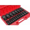 Kraft&Dele Nasadky udarove 1/2" Cr-Mo ocel 10–38 mm – sada pro elektrické a pneumatické klíče