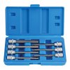 7 pcs 3 8 dr sae long reach hex set socket set