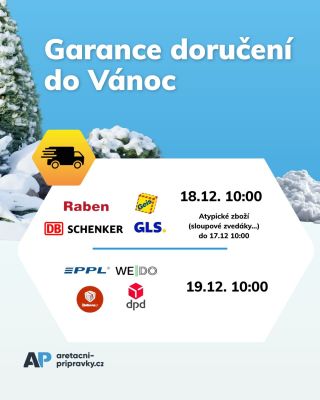 🔹 Důležité Vánoční Info: 🔹 Vzhledem k předvánočnímu období a vytíženosti dopravců se doba doručení zásilek může...