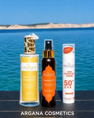 ☀️ Kompletní letní péče o pokožku s přírodní kosmetikou ARGALISTA 🌿 Opalovací krém SPF 50+ Poskytuje vysokou ochranu proti...