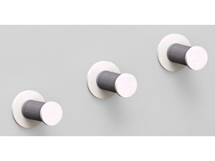 Lezecký set na stěnu 3, 3 x kulatý schůdek se sisalem, 3 × ø 18 × 22 cm, bílá/šedá