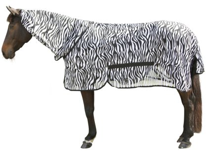 Antialergická deka proti hmyzu pro koně s nákrčníkem ZEBRA