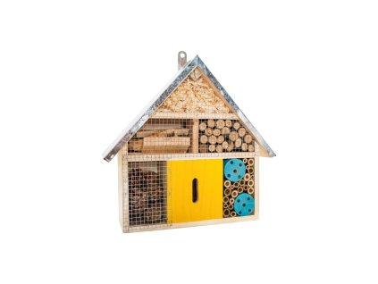 PetBuddy barevná vilka, hotel pro hmyz, 30 x 9 x 27.5 cm, borové dřevo