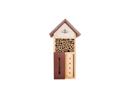 PetBuddy domeček se včelkou, hotel pro hmyz, 13 x 8.5 x 26 cm, borové dřevo