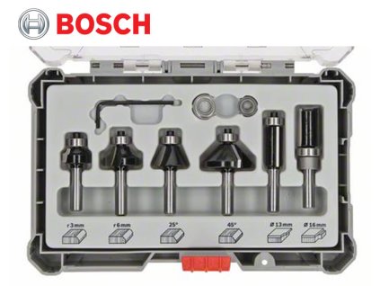 Sada fréz ohraňovacích BOSCH 8 mm stopka, 6 dielna