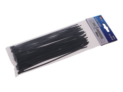 Páska viazacia 200x3,6mm 50ks čierna sťahovacia