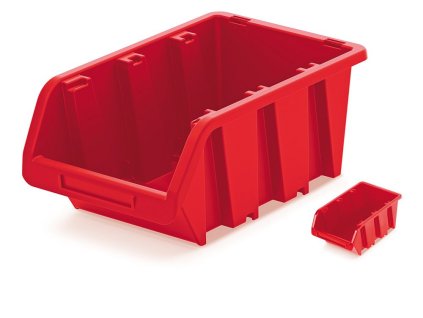 Box úložný skladovací 155x100x70mm červený