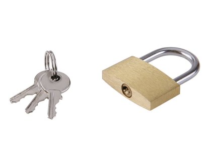 Zámok visiaci 30mm mosadzný LEVIOR