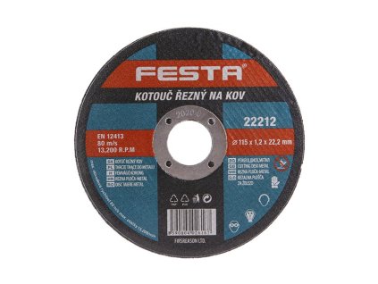 Kotúč rezný na kov 115x1,2x22,2