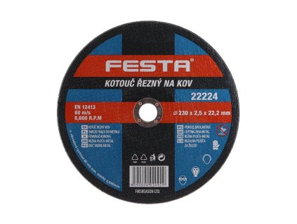 Kotúč rezný na kov 230x2,5x22,2