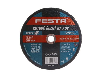 Kotúč rezný na kov 230x1,6x22,2