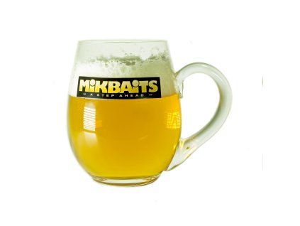 Propagační předměty - Skleněný půllitr Mikbaits (ruční výroba)