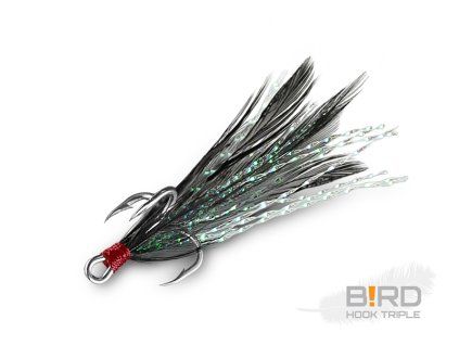 Delphin B!RD Hook TRIPLE / 3ks (Velikost černá pírka #10)