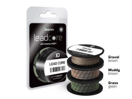 Delphin LEADCORE zelená grass (Velikost 45lbs 5m)