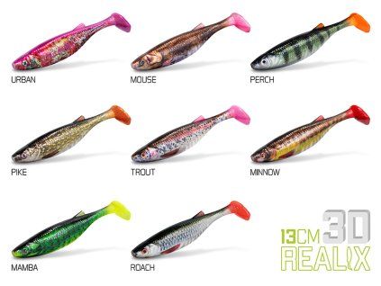 DuoPACK BOX Delphin Realix 3D / 6 x 2ks (Velikost 13cm / Roach)