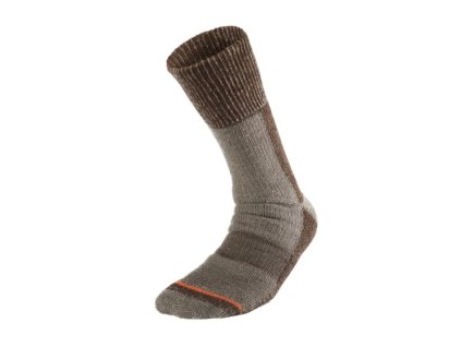 Merino ponožky Geoff Anderson Woolly sock hnědé