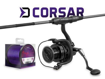 Kaprařský set Delphin CorsaBLACK NERO (Velikost 360cm/2 díly + 6T + 0,30mm)