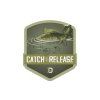 Nálepka Delphin CATCH and RELEASE (Velikost 9x8cm)