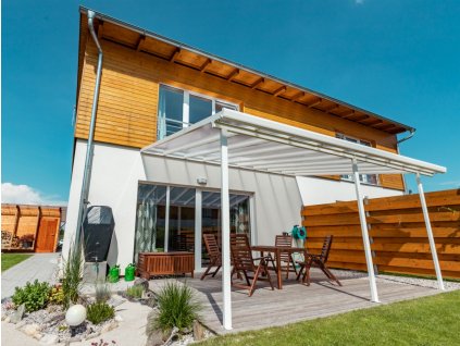 Hliníková pergola Terrassendach original 4,26 x 4,06 m - bílá