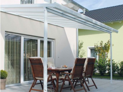 Hliníková pergola Terrassendach original 4,26 x 3,06 m - bílá