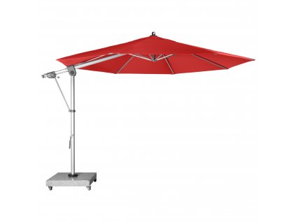Zahradní výkyvný slunečník s boční tyčí Doppler EXPERT 350P, červená