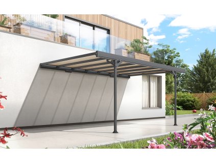 Kovový přístřešek / carport TRIGANO JARDIN MISTRAL WALL