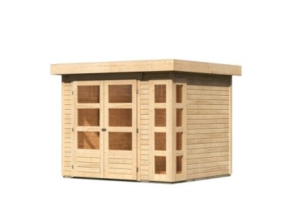Dřevěný domek KARIBU KERKO 3, natur