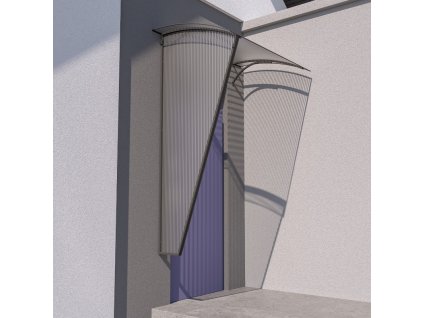 Boční stěna ke stříšce L-160, RAL7035, bronz - levá