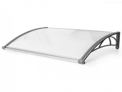 Vchodová stříška VALTELLINA 150 x 82 cm šedá / čirá