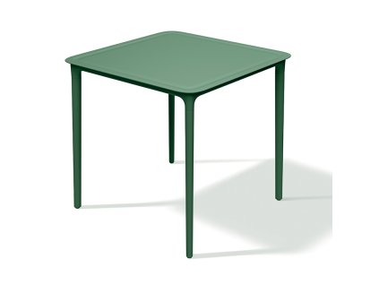 Jídelní čtvercový stůl RIMO 78 x 78 x 75 cm, tmavě zelená