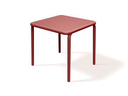 Jídelní stůl BRENE 80 x 80 x 76 cm, retro červená