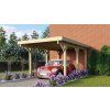 Carport KARIBU CLASSIC 1A 61580 ocelové střešní plechy