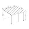 Hliníková pergola PALRAM Capri 4200 antracit 3 x 4,25