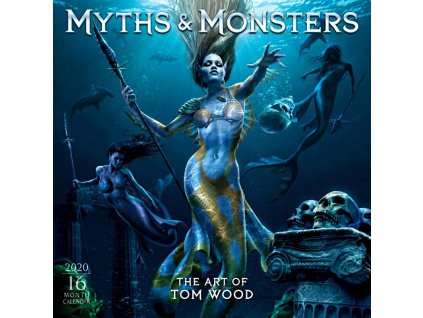 The Art of Tom Wood 16 Month Calendar 2020: Myths and Monsters