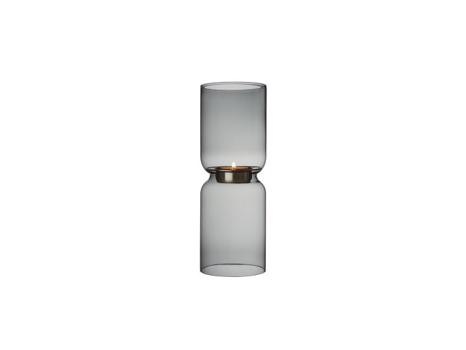 Svícen Lantern iittala 25 cm tmavě šedý