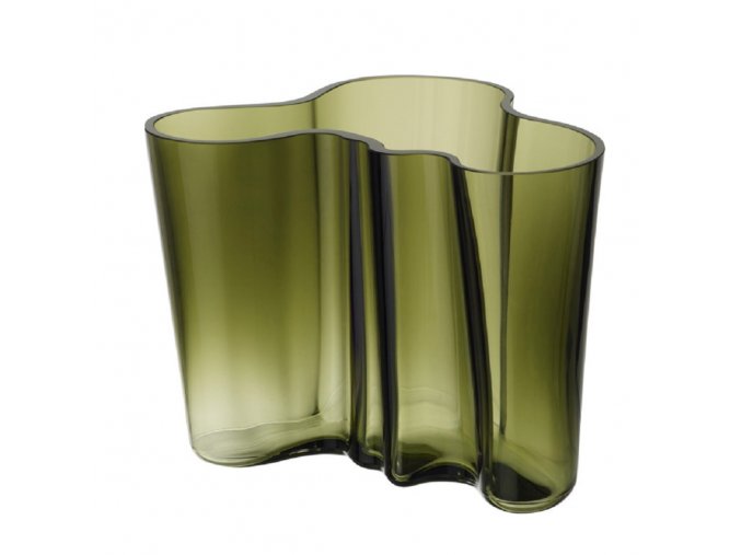 Váza Alvar Aalto iittala 16 cm mechově zelená