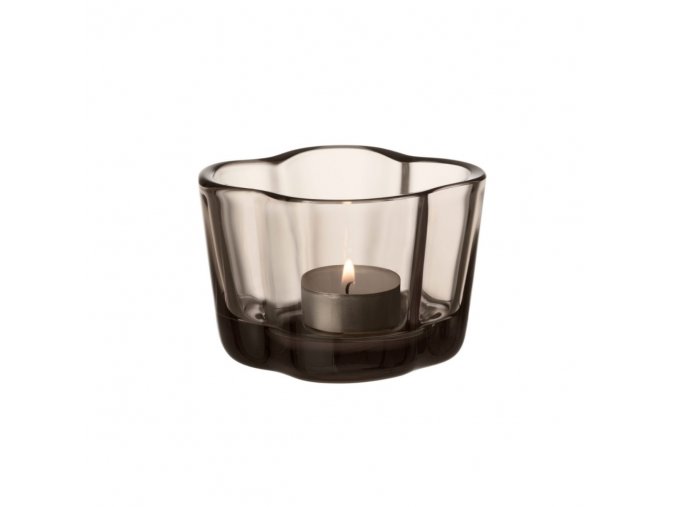 Svícen Alvar Aalto iittala světle 6 cm hnědý linen